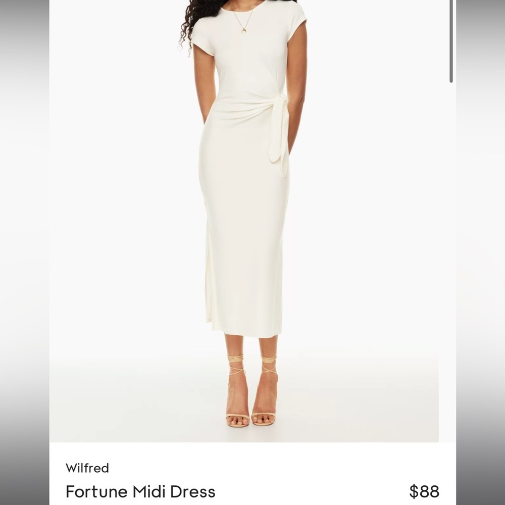 Aritzia Wilfred Fortune Midi Dress, Size M — NEVER WORN, TAGS ON